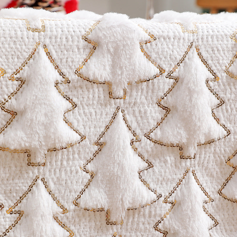 Wholesale Christmas Quilted Sequin Table Flag Tablecloth Christmas Party Decoration Shopping Mall Layout Tablecloth